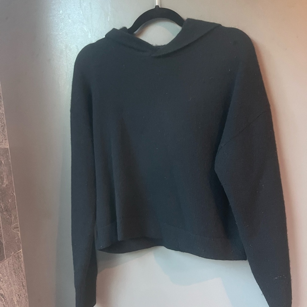 NakedCashmere Black Hooded Pullover